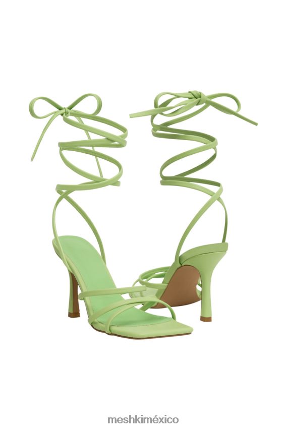 Meshki tacones envolventes de piel sintética milly verde lima calzado H48F8H1689